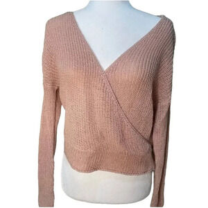 TILLY'S Ivy & Main Blush Cross Front Low Back Sweater - XS
